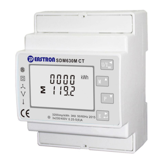 Eastron SDM630M CT Energy Meter Manuals