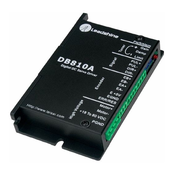 Leadshine Technology DB810A Servo Driver Manuals