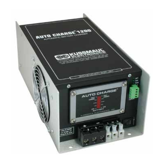 KUSSMAUL AUTO CHARGE 1200 Instruction Manual