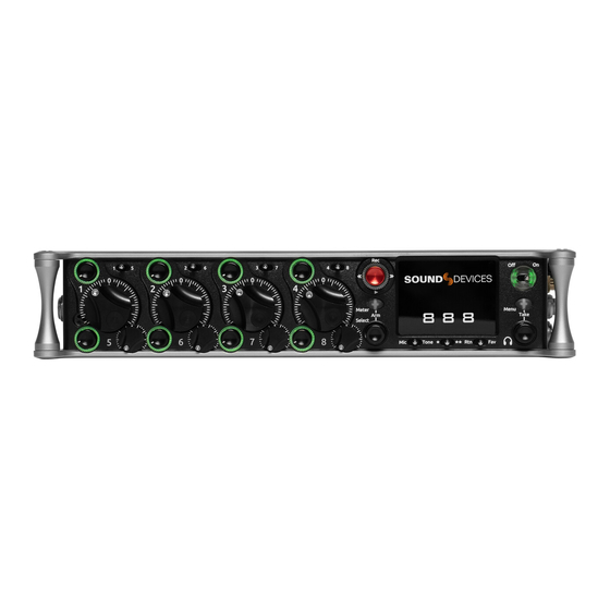 Sound Devices 888 Manual