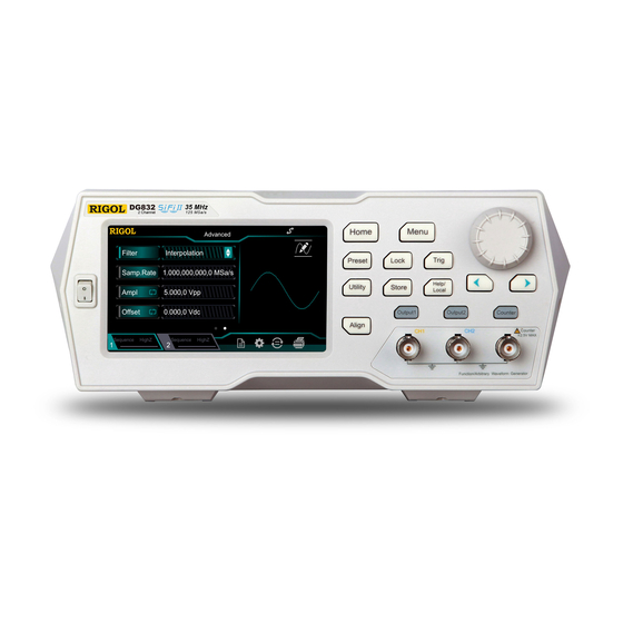 Rigol DG800 Series User Manual