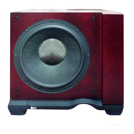 Bowers & Wilkins ASW 4000 Owner's Manual