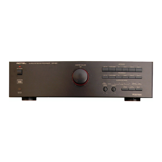 Rotel RSP-980 Owner's Manual