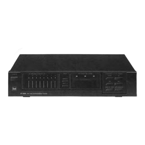 Dual CT 3600 Service Manual
