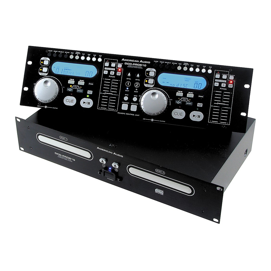 American Audio DCD-PRO610 MKII Manuals
