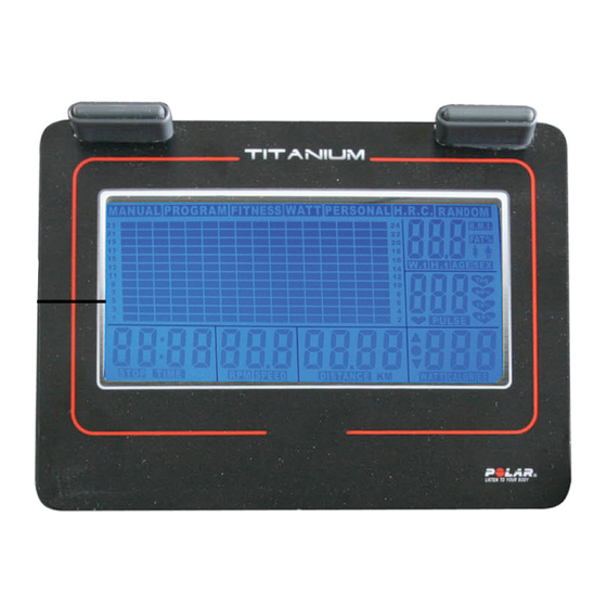 Reebok TITANIUM CONSOLE TX1.0 User Manual