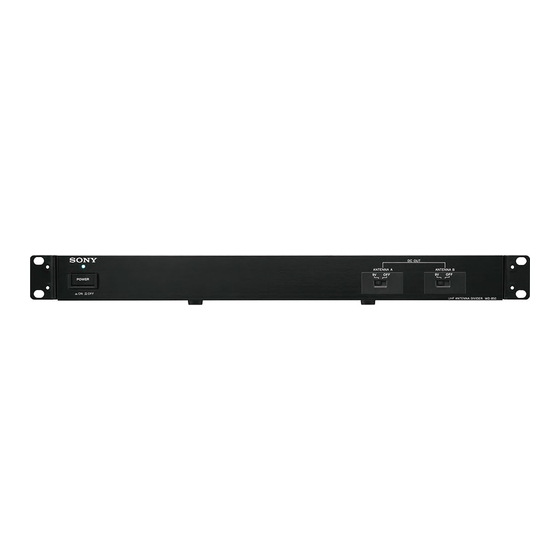 Sony WD-850 Operating Instructions Manual