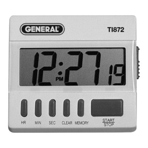 General tools GENERAL TI872 User Manual
