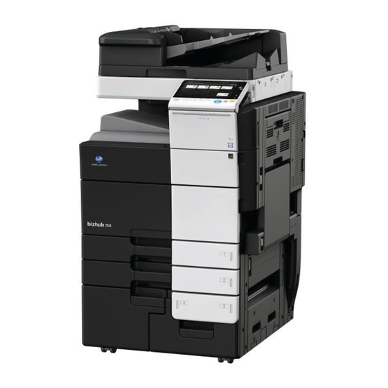 KONICA MINOLTA BIZHUB 758 QUICK START MANUAL Pdf Download | ManualsLib