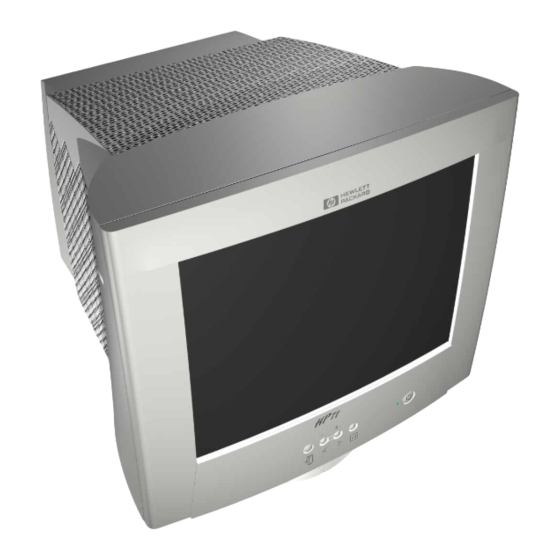 HP D8901A - 71 - 17" CRT Display Quick User Manual