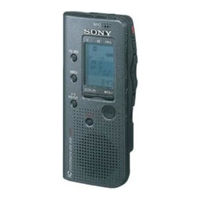 Sony ICD-B15 - Ic Recorder Operating Instructions Manual