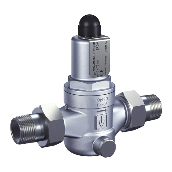 Goetze 481 Assembly And Maintenance Instructions