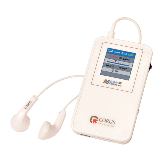 CORUS DSE Exam Radio DSE-555 User Manual