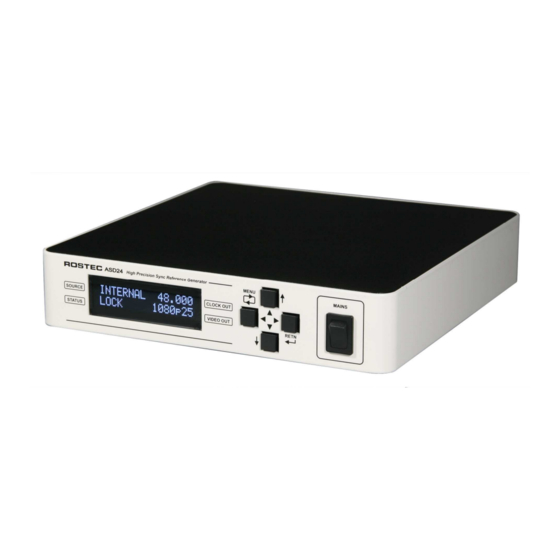 ROSTEC ASD24 Quick Manual