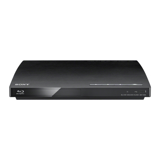 Sony BDP-S185 Specifications