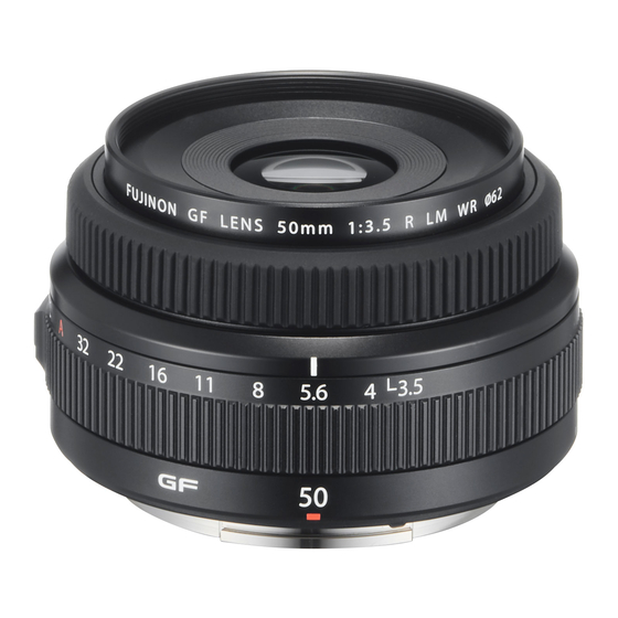 FujiFilm GF50mmF3.5 R LM WR Owner's Manual