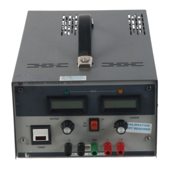 KEPCO MSK 40-2.5M Instruction Manual