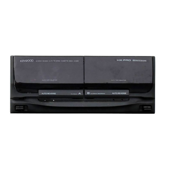 Kenwood X-E5 Cassette Deck Manuals