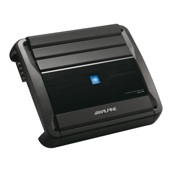 Alpine MRX-F65 Owner's Manual