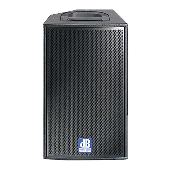 User Manuals: dBTechnologies FLEXSYS F8 Speaker System