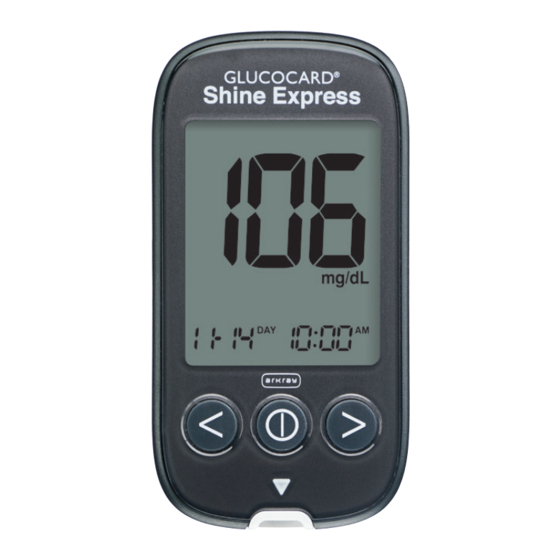 Arkray Glucocard SHINE Express Faqs
