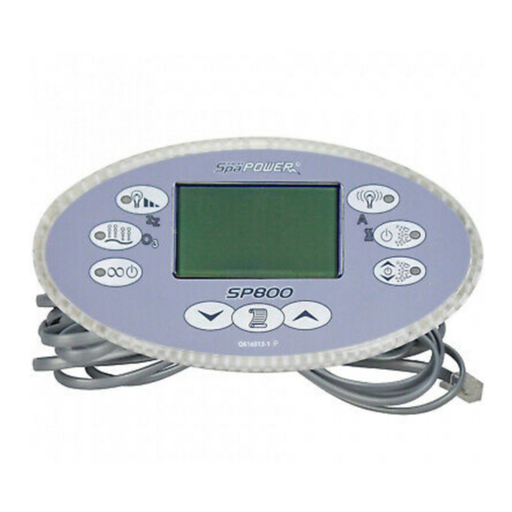 BWT PLATINE DE SPA SP800 Installation Instructions Manual