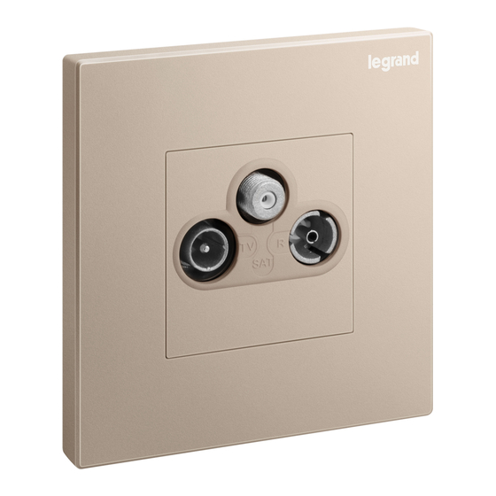 LEGRAND Galion TV - R- SAT Quick Start Manual