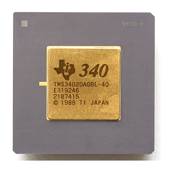 Texas Instruments TMS34010 Reference Manual