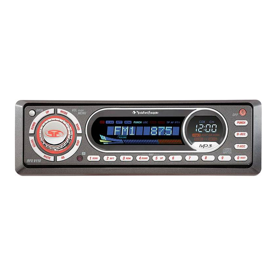 Rockford Fosgate RFX Series Installation Reference Sheet