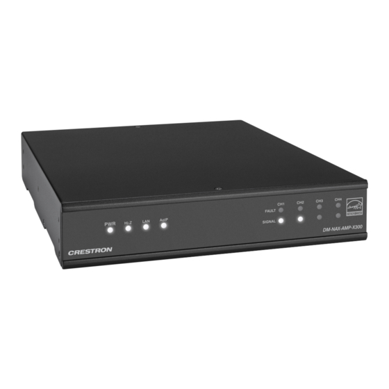 Crestron DM NAX X-Series Quick Start Manual