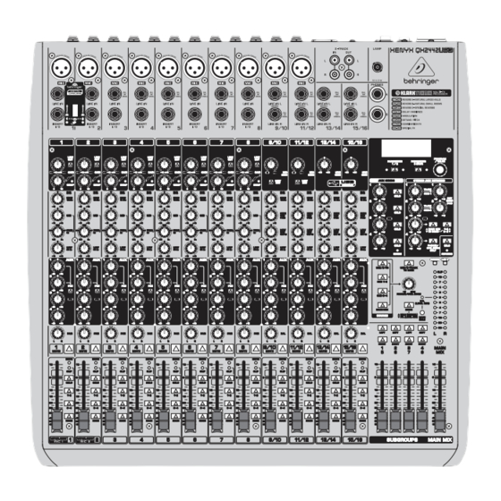 Behringer Xenyx QX2442USB Quick Start Manual