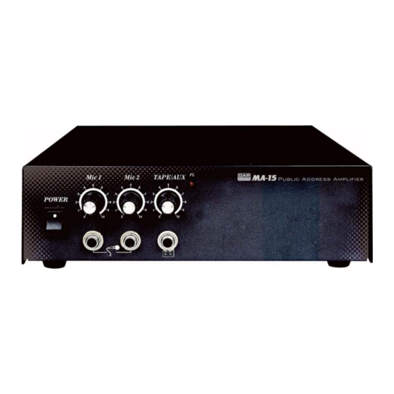 DAPAudio MA15 User Manual