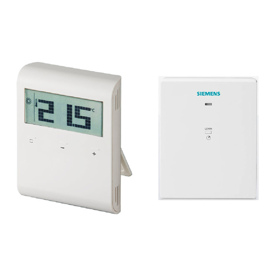 Siemens RCR100RF Manual