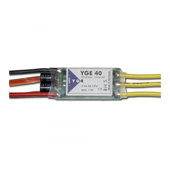 YGE 40A Quick Start Manual