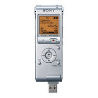 Sony ICD-UX512 Operating Instructions Manual
