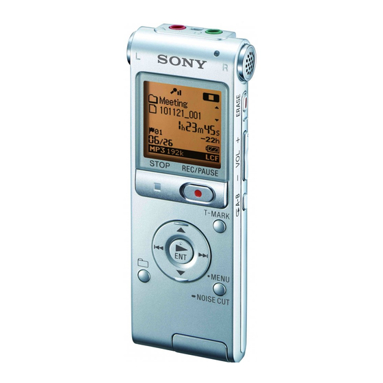 Sony ICD-UX512 Operating Instructions Manual