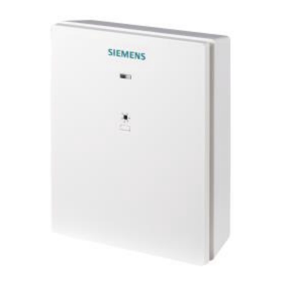 Siemens RCR114.1 Quick Manual
