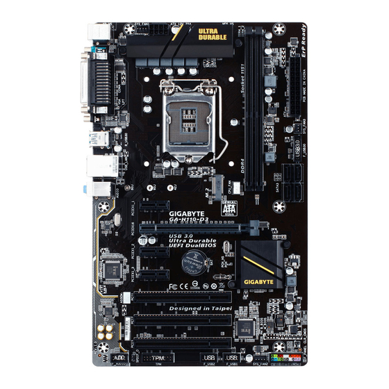 Gigabyte GA-H110-D3 Manuals