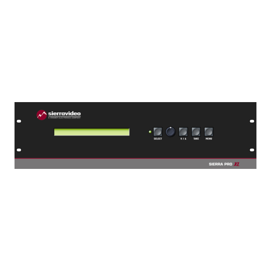 Kramer Sierra Pro XL 1208V5 Specifications