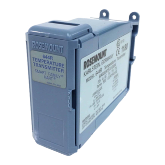 Emerson Rosemount 644H Quick Start Manual