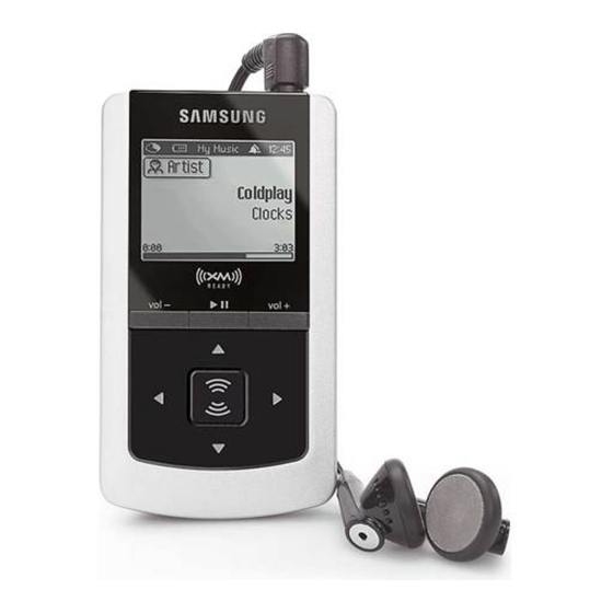 Samsung NeXus 25 - 512 MB XM Radio Tuner Manuals