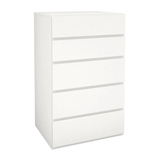 NEXERa 221503 White 5-Drawer Dresser Manuals