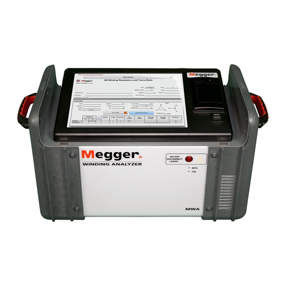 Megger MWA300 Quick Start Manual
