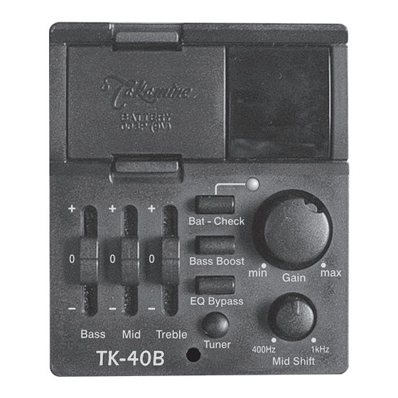 Takamine TK-40B Owner's Manual