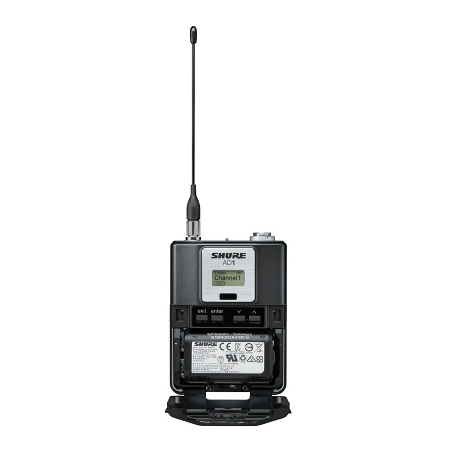Shure AD1 Manual