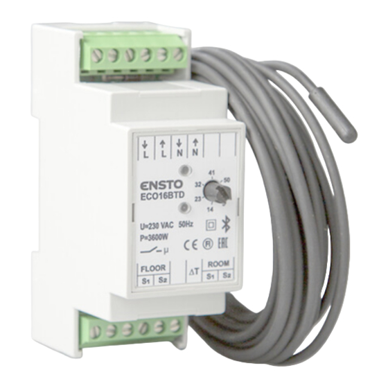ensto ECO16BTD Combination Thermostat Manuals