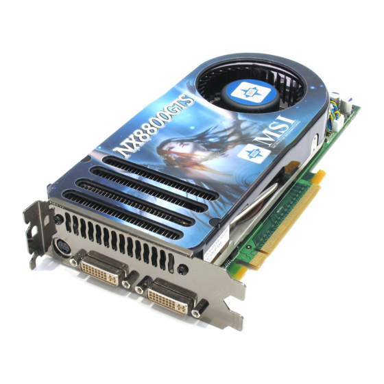 MSI NX8800GTS-T2D320E-HD Quick Installation Manual
