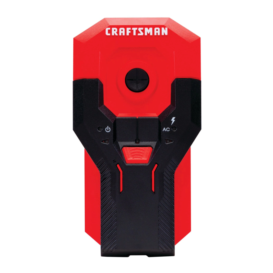 CRAFTSMAN CMHT77621, CMHT77620 - Stud Finder With AC Detection Manual