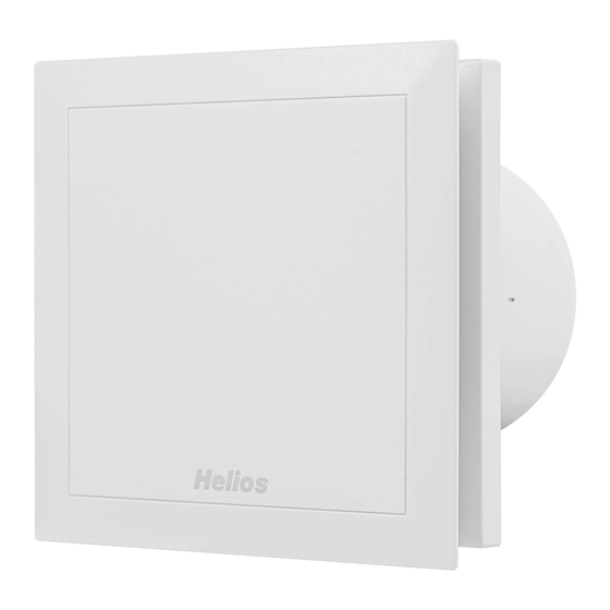 Helios MiniVent M1/100 F humidity control Manuals