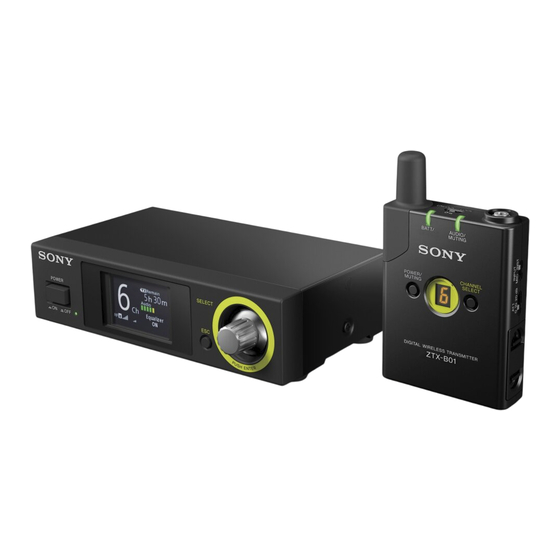 Sony DWZ-B50GB Quick Start Manual